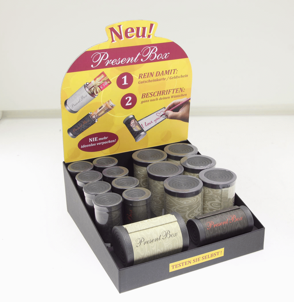Display Present Box bestückt