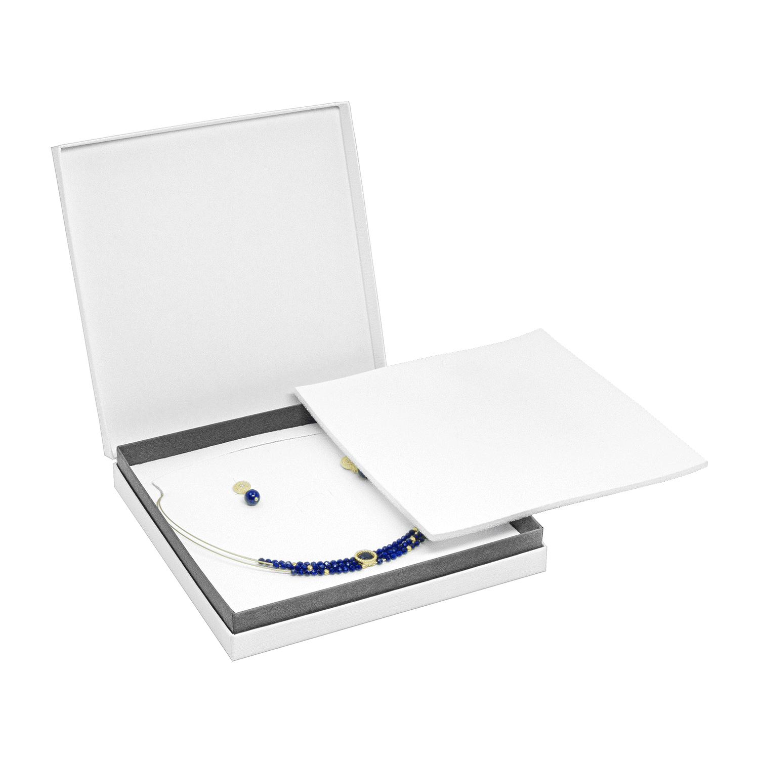 Boîtes à bijoux en carton avec charnière pour colliers Boîtes à bijoux en carton avec charnière pour colliers
