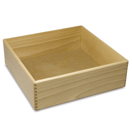 Plateau carré en bois - hauteur 75 mm