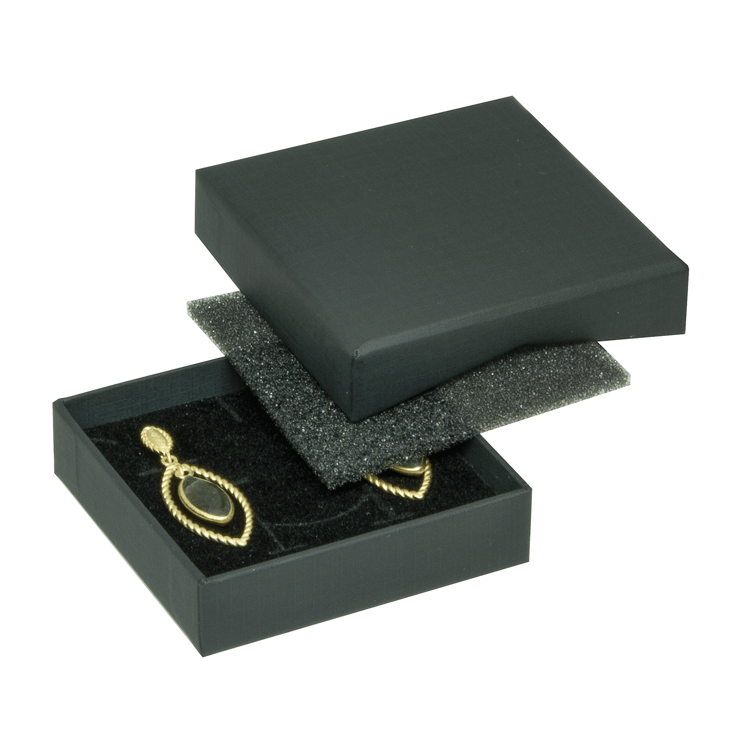 Flache Kartonschachteln für Ringe - Anhänger - Ohrstecker