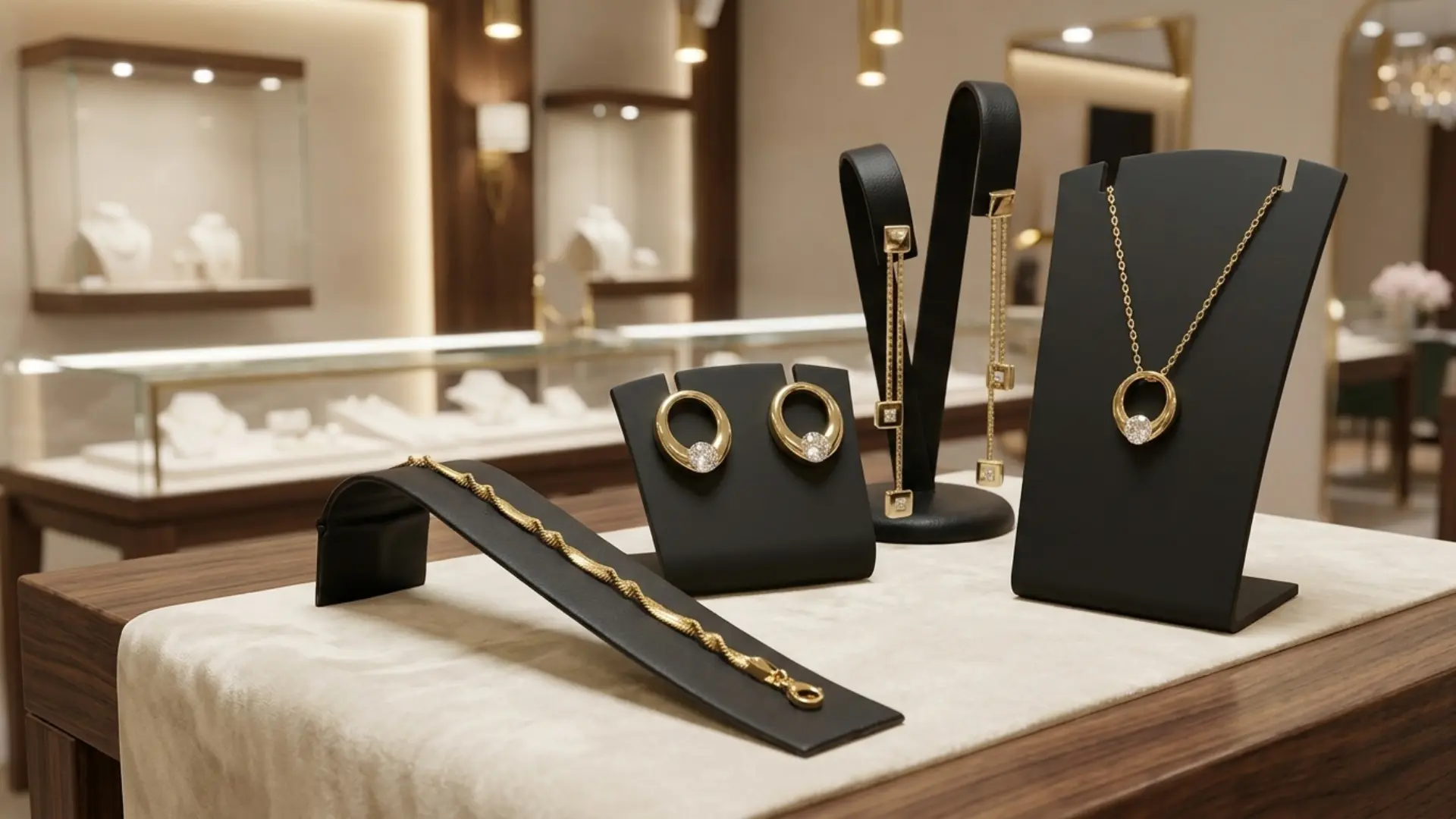 Schmuckständer in der Farbe Schwarz