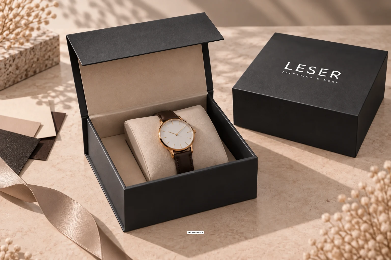 Boîtes magnétiques comme écrins montres